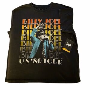 BILLY JOEL Short Sleeve size 1-Large & 1-Medium 
US 1980 Tour T-Shirt Black NWT